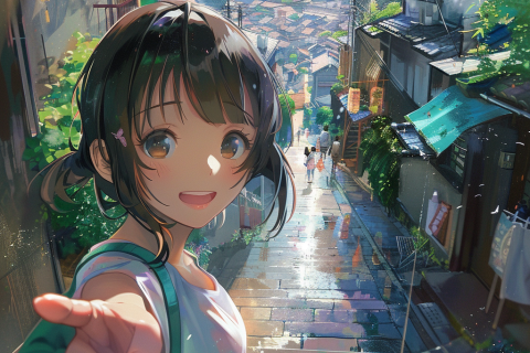 AI绘画-宫崎骏少女