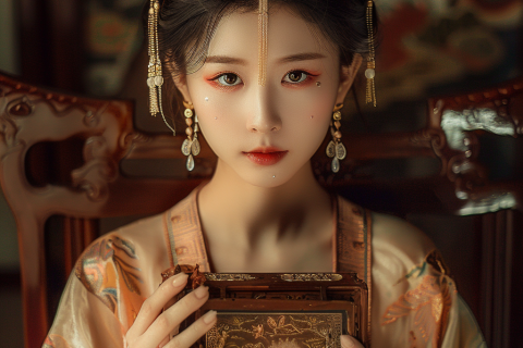 AI绘画-唐装美女